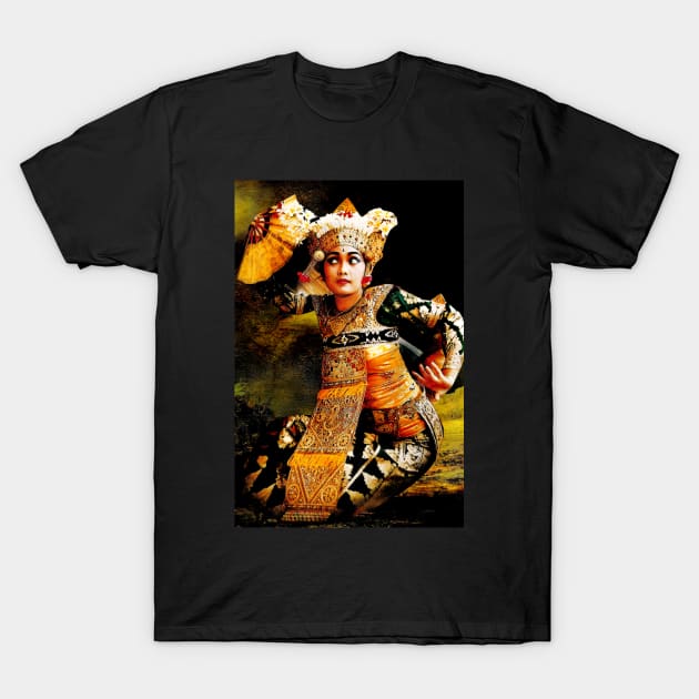 Balinese Traditional Dancer Bali Indonesia Barong Painting T-Shirt by seruniartworks